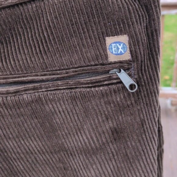 Ex Officio Mens Brown Corduroys Size L Pleated Front Preppy Cargo Pocket Classic - Picture 5 of 8